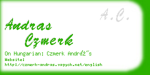 andras czmerk business card